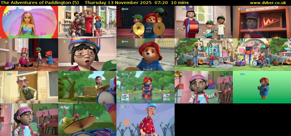 The Adventures of Paddington (5) Thursday 13 November 2025 07:20 - 07:30