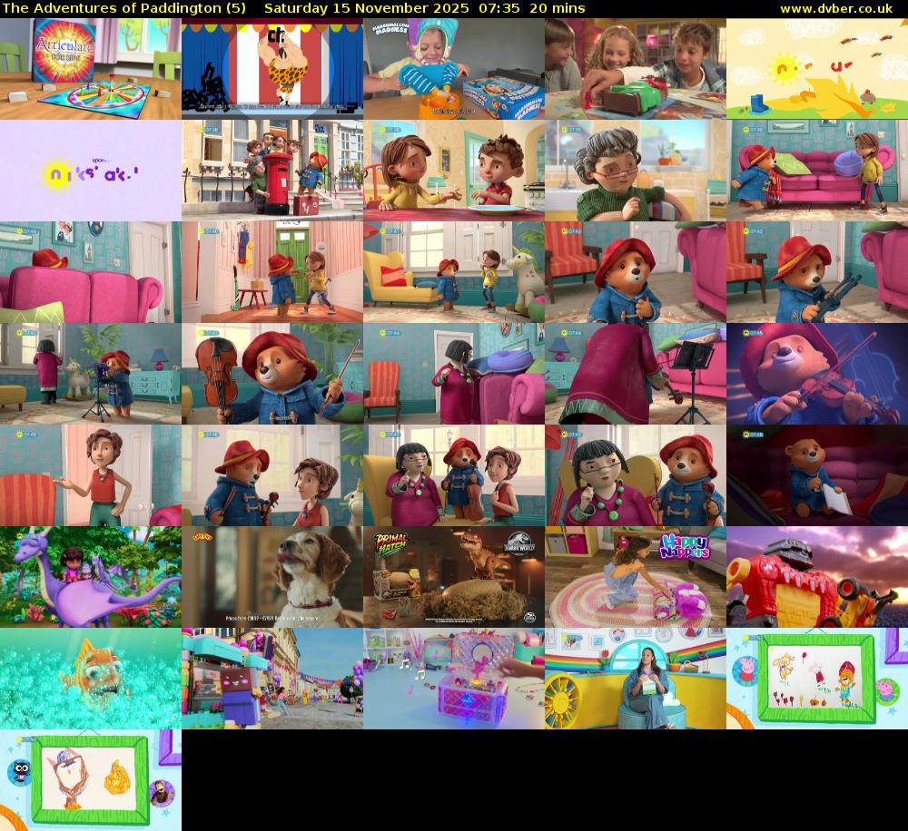 The Adventures of Paddington (5) Saturday 15 November 2025 07:35 - 07:55