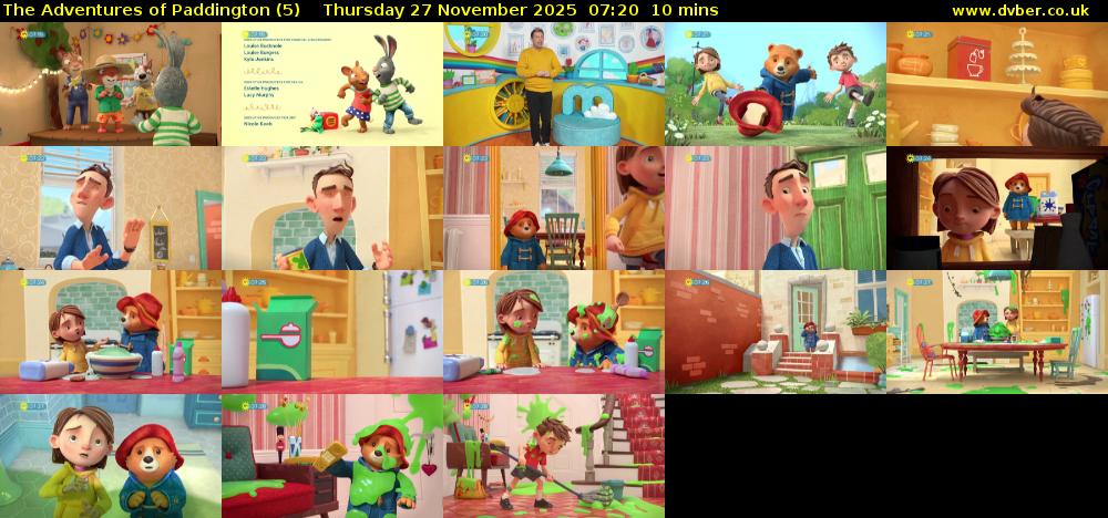 The Adventures of Paddington (5) Thursday 27 November 2025 07:20 - 07:30