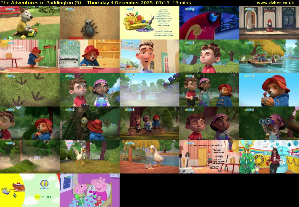 The Adventures of Paddington (5) Thursday 4 December 2025 07:15 - 07:30