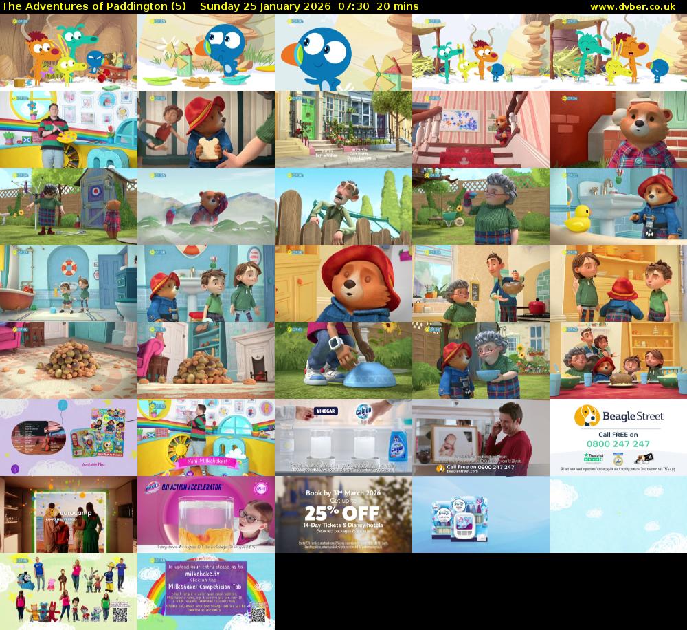 The Adventures of Paddington (5) Sunday 25 January 2026 07:30 - 07:50