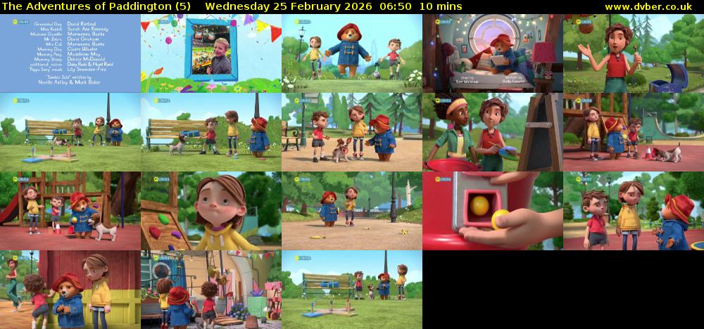 The Adventures of Paddington (5) Wednesday 25 February 2026 06:50 - 07:00