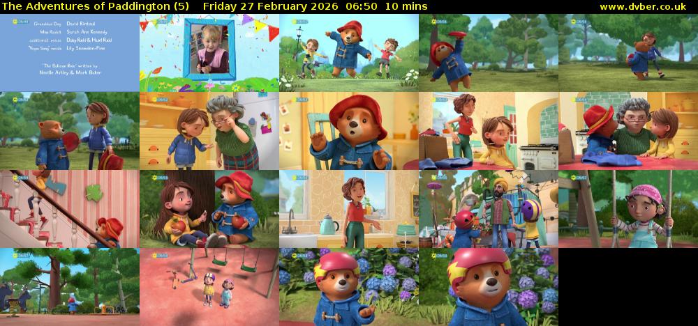 The Adventures of Paddington (5) Friday 27 February 2026 06:50 - 07:00
