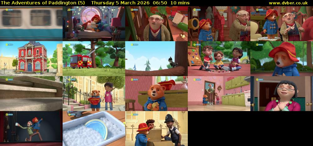 The Adventures of Paddington (5) Thursday 5 March 2026 06:50 - 07:00