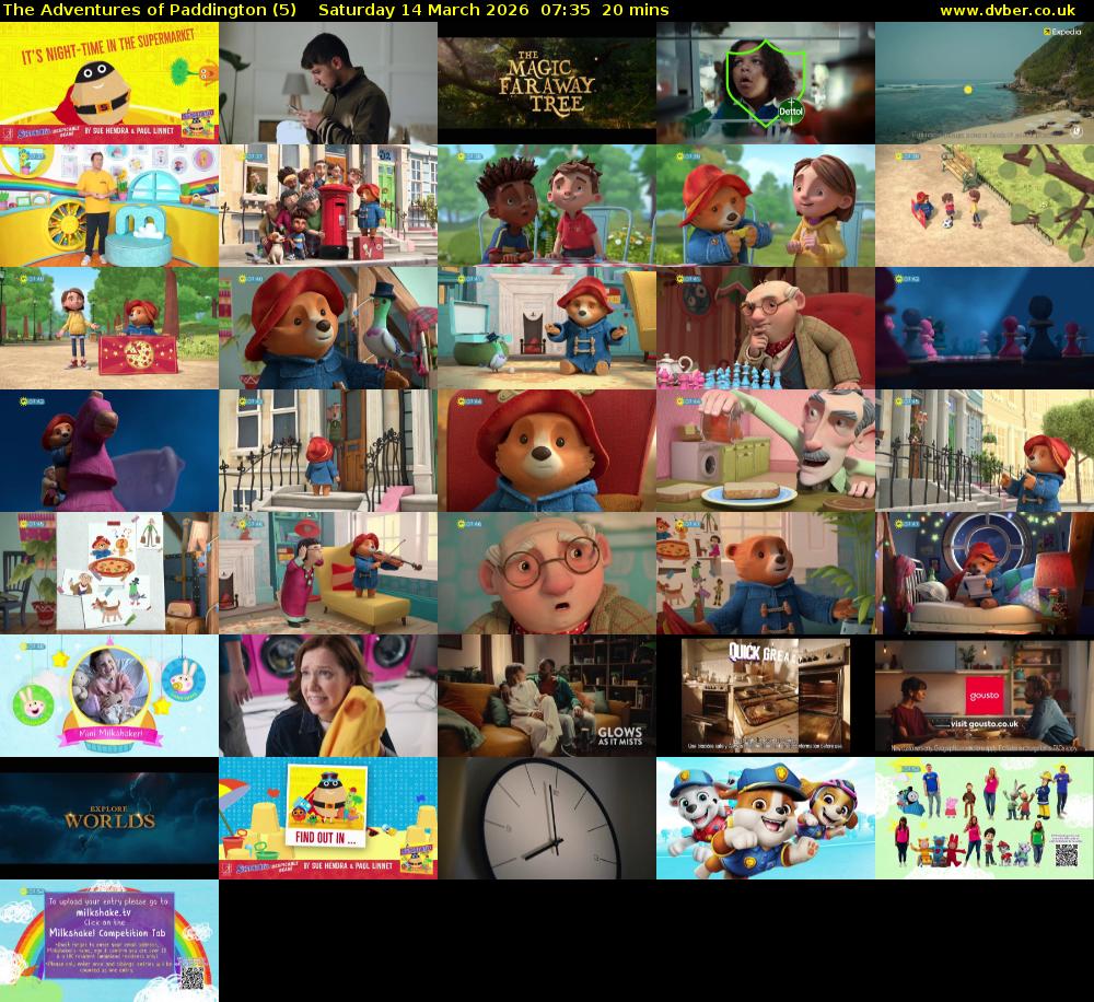 The Adventures of Paddington (5) Saturday 14 March 2026 07:35 - 07:55