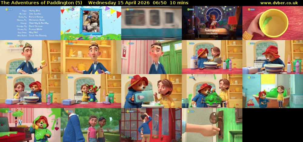 The Adventures of Paddington (5) Wednesday 15 April 2026 06:50 - 07:00