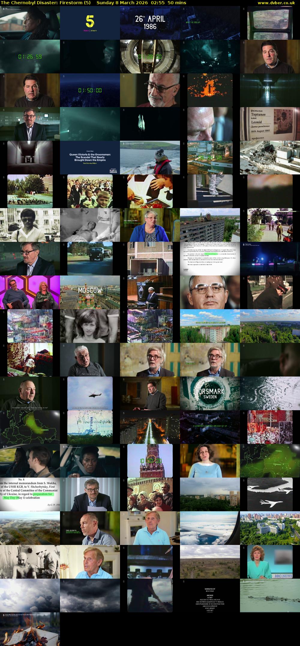 The Chernobyl Disaster: Firestorm (5) Sunday 8 March 2026 02:55 - 03:45