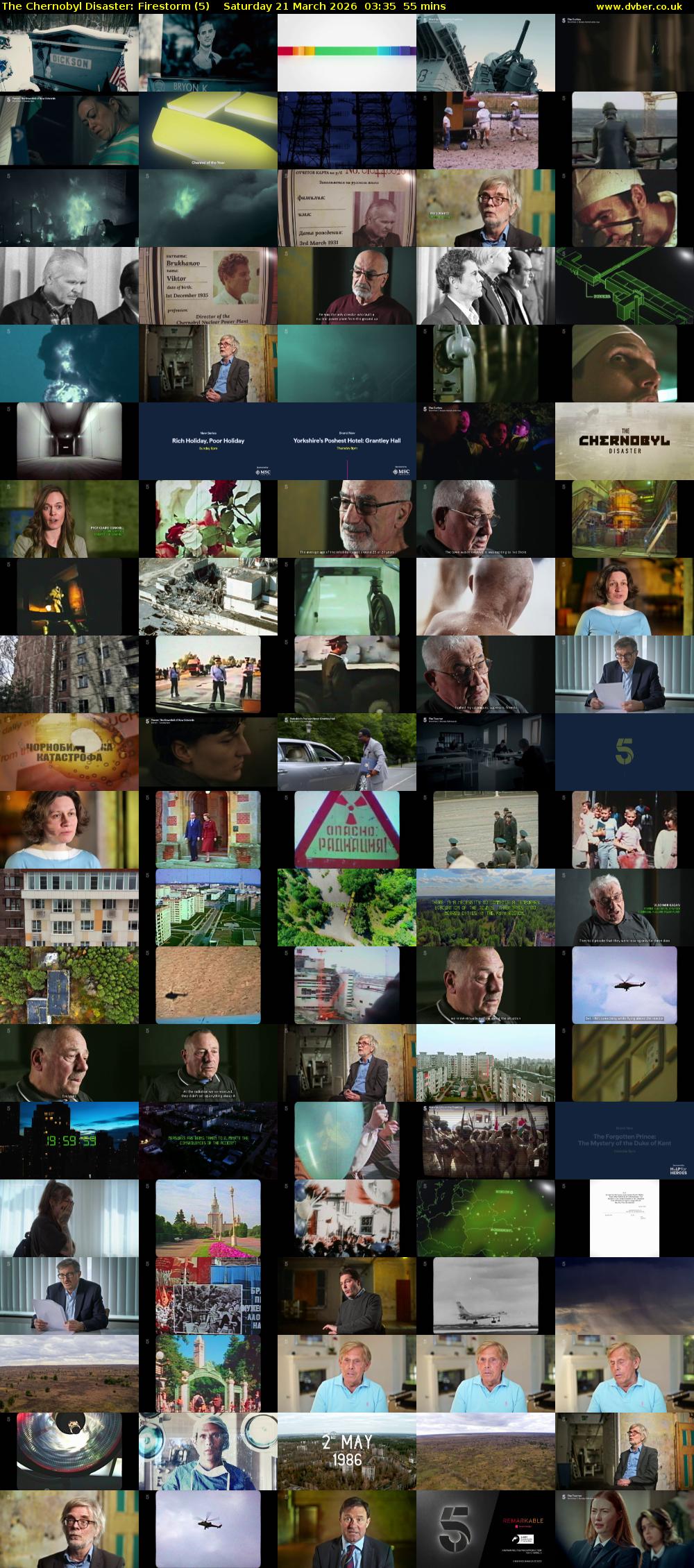 The Chernobyl Disaster: Firestorm (5) Saturday 21 March 2026 03:35 - 04:30