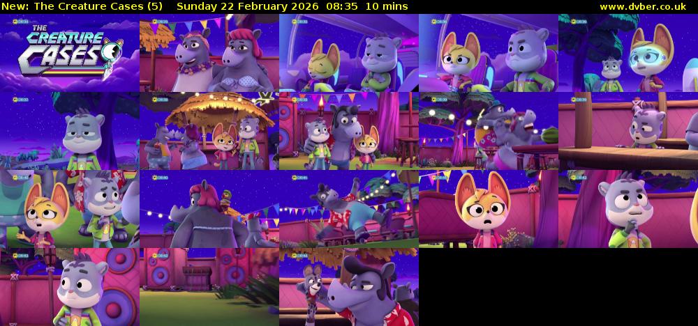 The Creature Cases (5) Sunday 22 February 2026 08:35 - 08:45