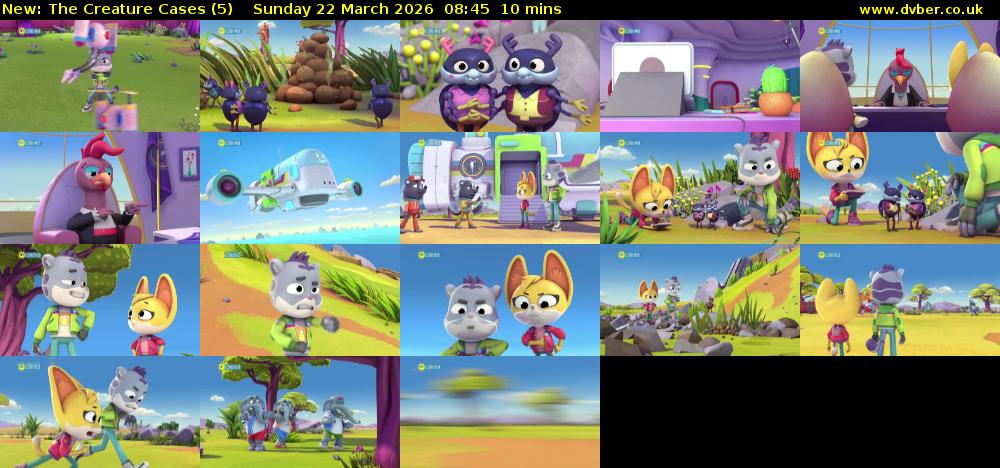 The Creature Cases (5) Sunday 22 March 2026 08:45 - 08:55