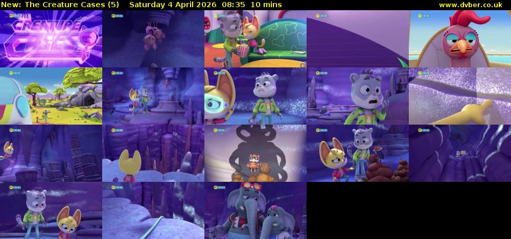 The Creature Cases (5) Saturday 4 April 2026 08:35 - 08:45