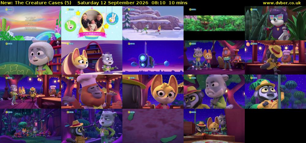 The Creature Cases (5) Saturday 12 September 2026 08:10 - 08:20