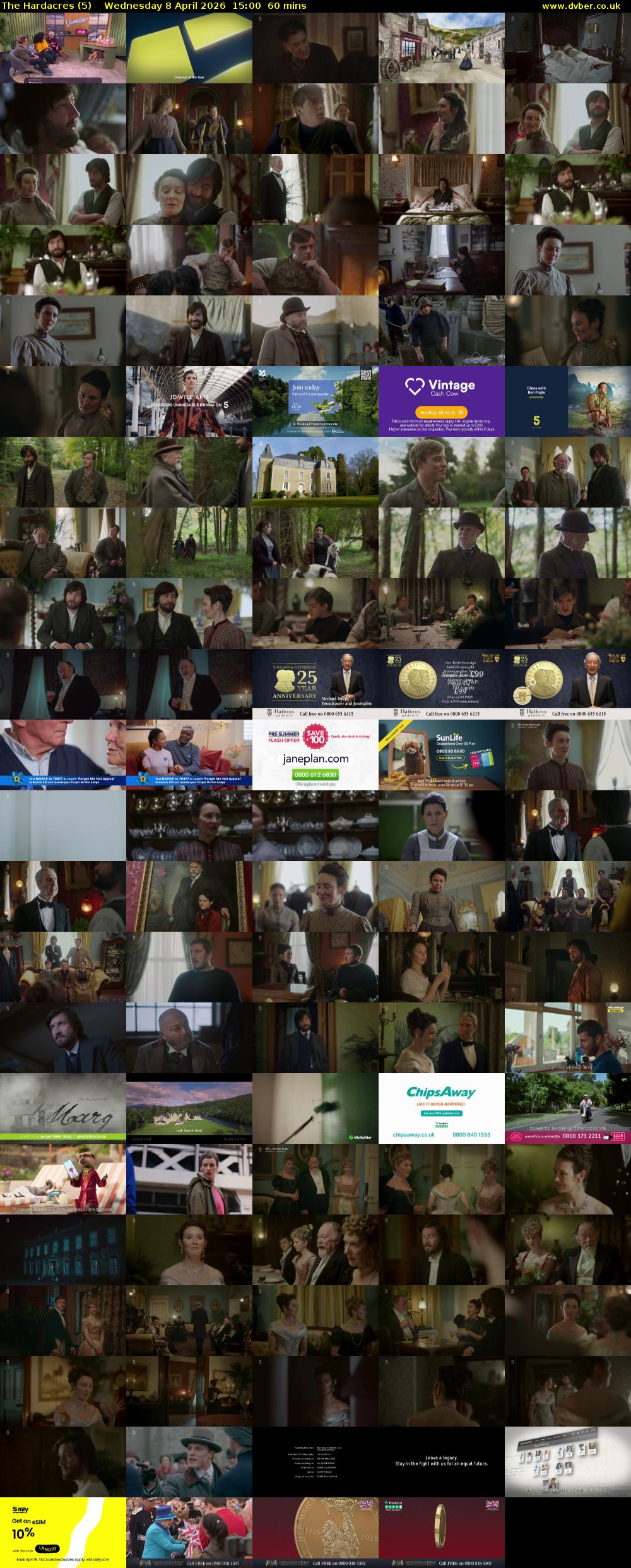 The Hardacres (5) Wednesday 8 April 2026 15:00 - 16:00