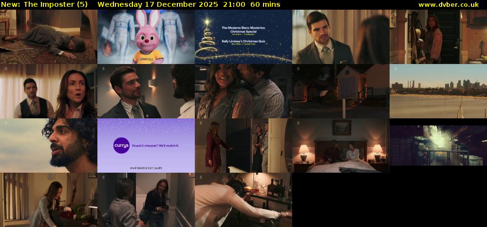 The Imposter (5) Wednesday 17 December 2025 21:00 - 22:00