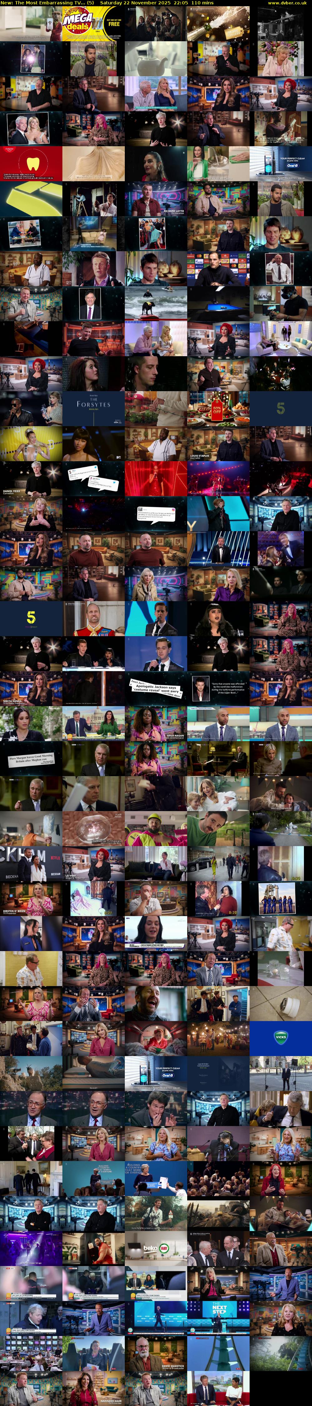 The Most Embarrassing TV... (5) Saturday 22 November 2025 22:05 - 23:55