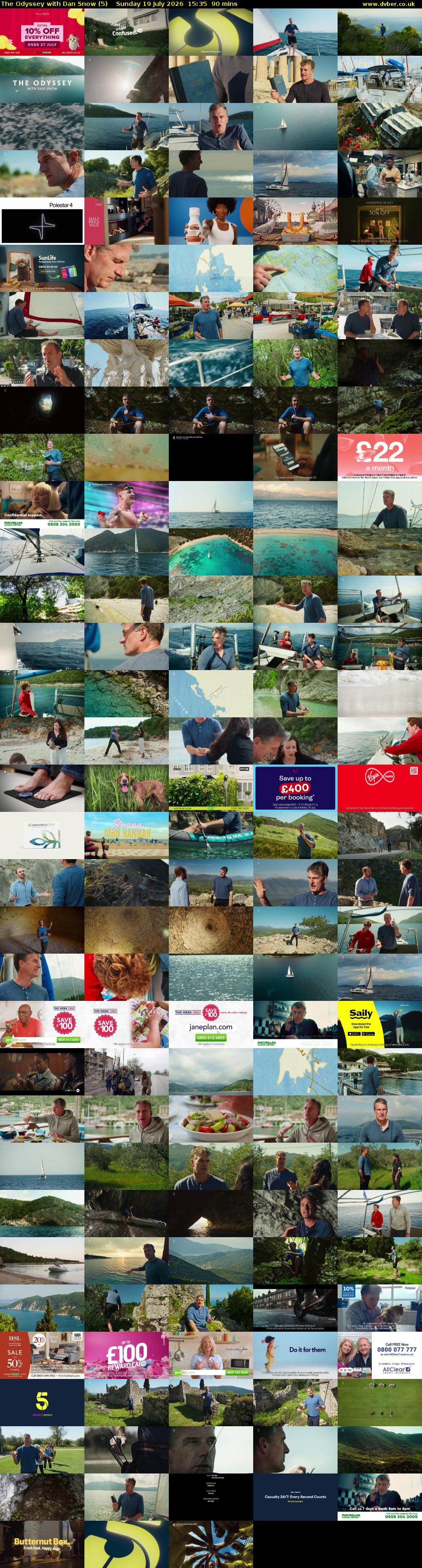 The Odyssey with Dan Snow (5) Sunday 19 July 2026 15:35 - 17:05