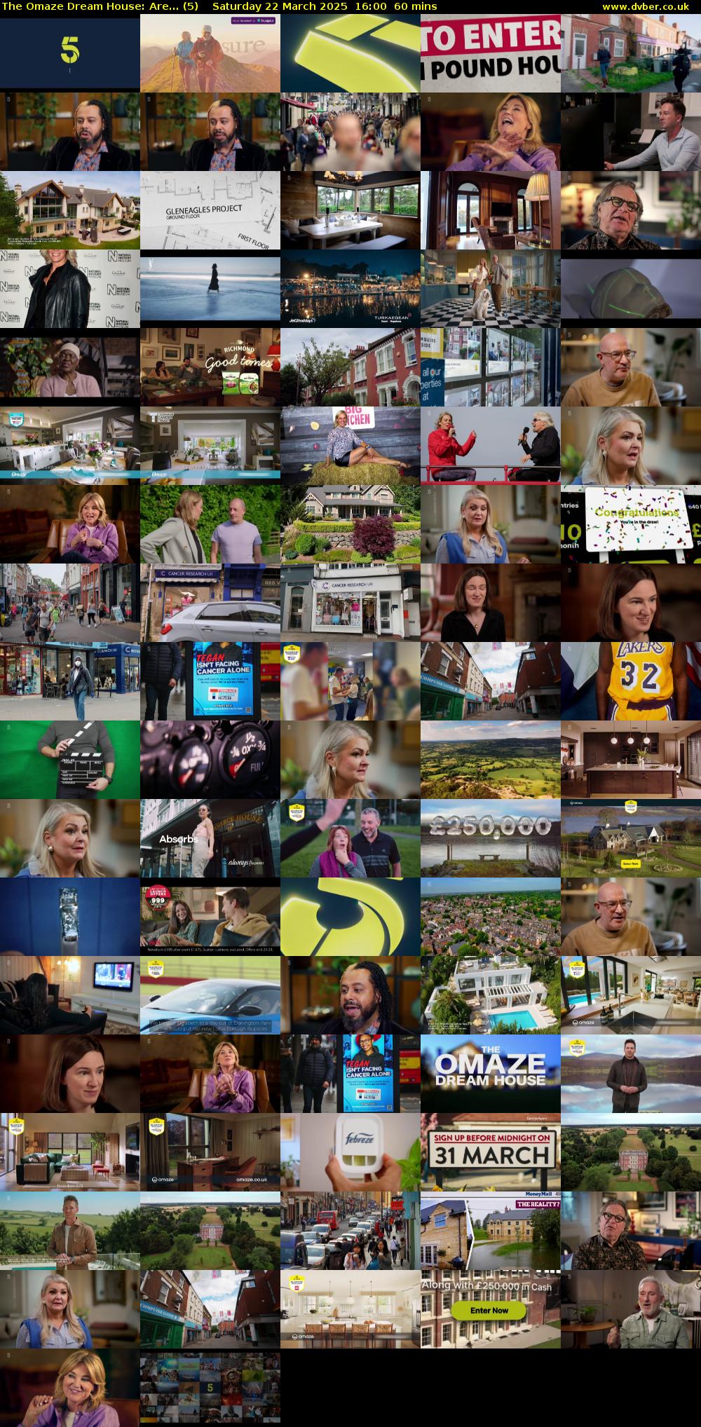 The Omaze Dream House: Are... (5) Saturday 22 March 2025 16:00 - 17:00