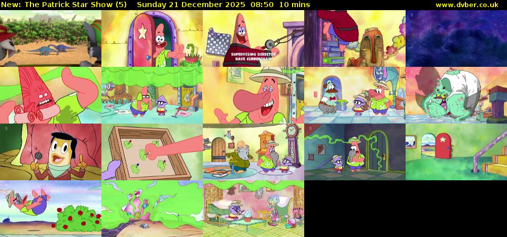 The Patrick Star Show (5) Sunday 21 December 2025 08:50 - 09:00