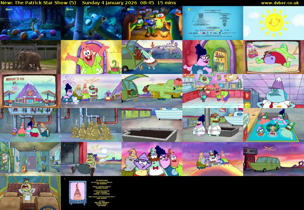 The Patrick Star Show (5) Sunday 4 January 2026 08:45 - 09:00