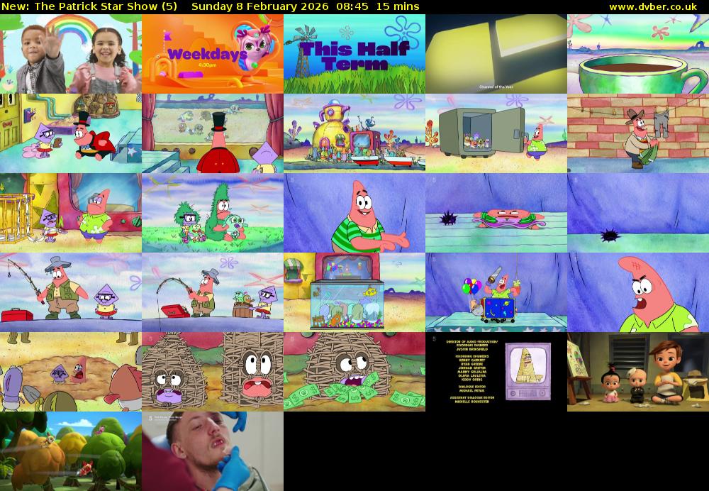 The Patrick Star Show (5) Sunday 8 February 2026 08:45 - 09:00