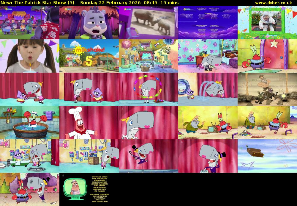 The Patrick Star Show (5) Sunday 22 February 2026 08:45 - 09:00