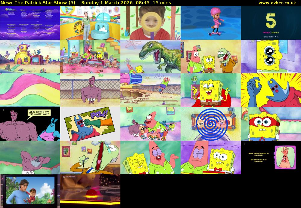 The Patrick Star Show (5) Sunday 1 March 2026 08:45 - 09:00