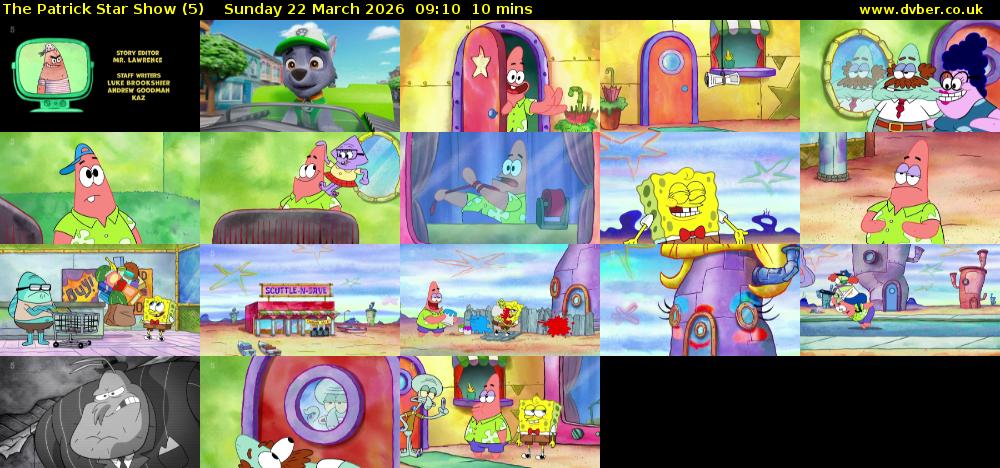 The Patrick Star Show (5) Sunday 22 March 2026 09:10 - 09:20