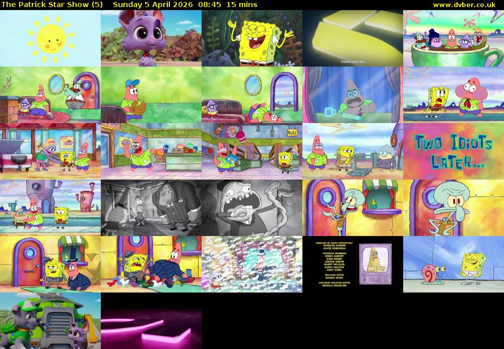 The Patrick Star Show (5) Sunday 5 April 2026 08:45 - 09:00