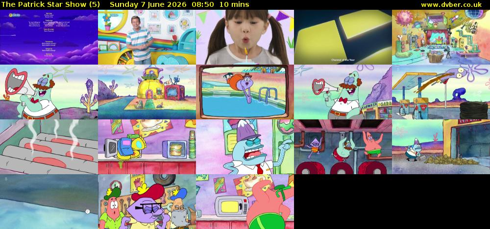 The Patrick Star Show (5) Sunday 7 June 2026 08:50 - 09:00
