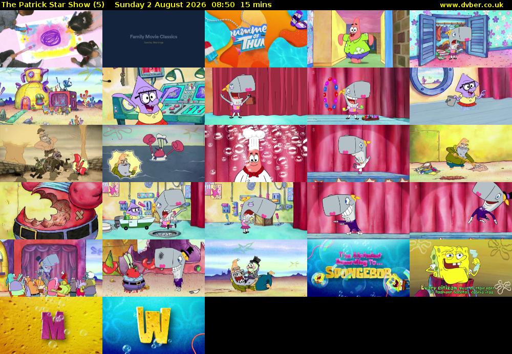 The Patrick Star Show (5) Sunday 2 August 2026 08:50 - 09:05