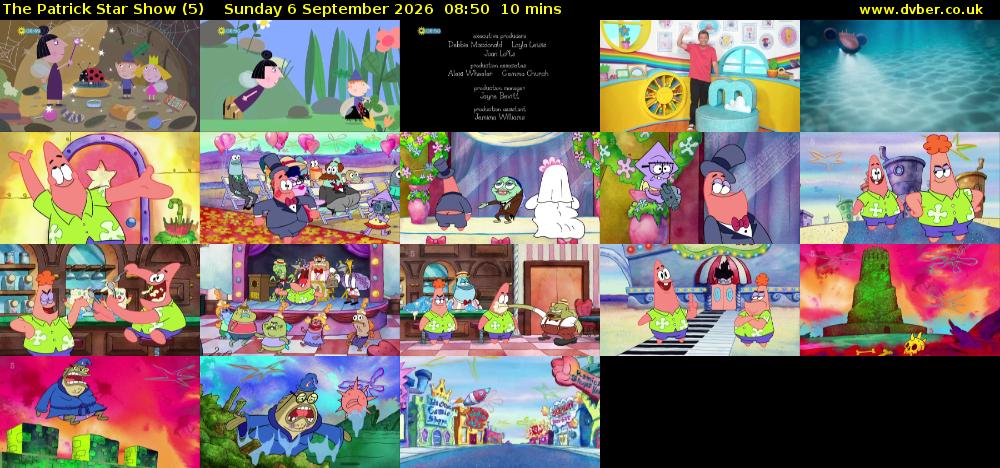 The Patrick Star Show (5) Sunday 6 September 2026 08:50 - 09:00