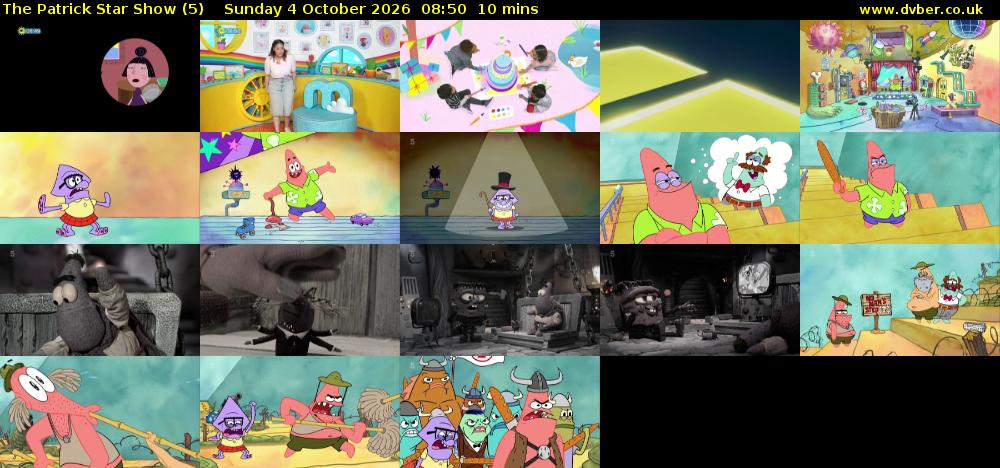 The Patrick Star Show (5) Sunday 4 October 2026 08:50 - 09:00