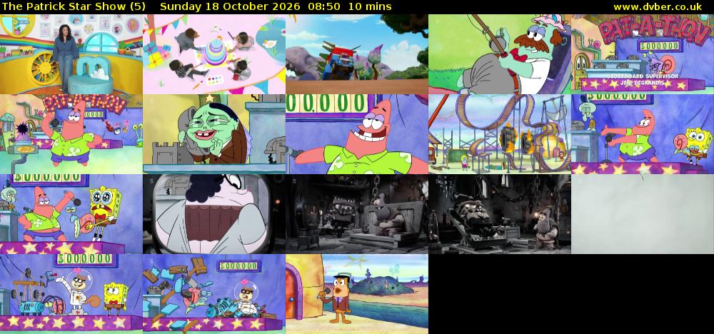 The Patrick Star Show (5) Sunday 18 October 2026 08:50 - 09:00