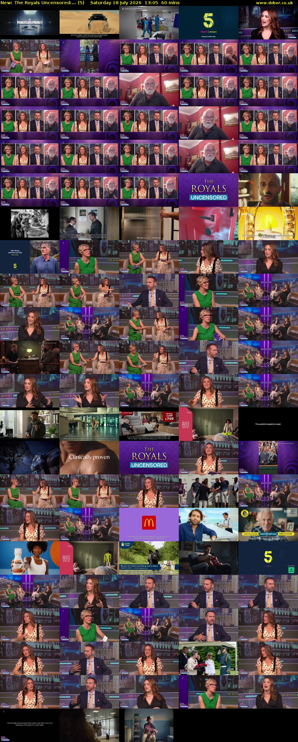 The Royals Uncensored:... (5) Saturday 18 July 2026 13:05 - 14:05