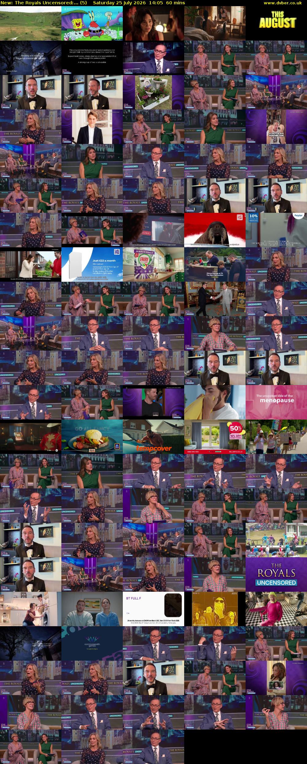 The Royals Uncensored:... (5) Saturday 25 July 2026 14:05 - 15:05