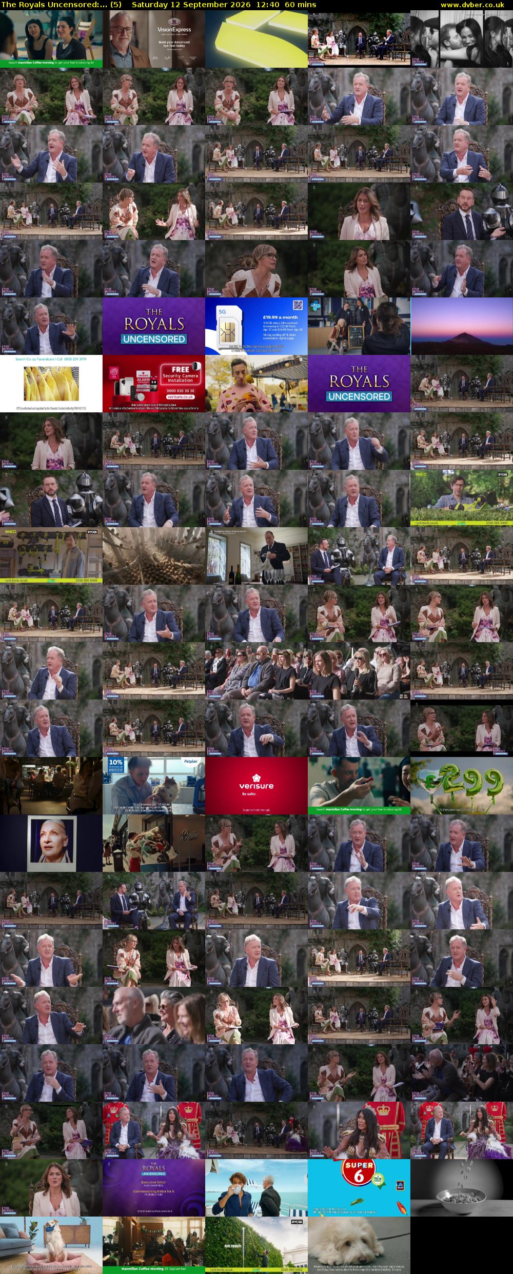 The Royals Uncensored:... (5) Saturday 12 September 2026 12:40 - 13:40