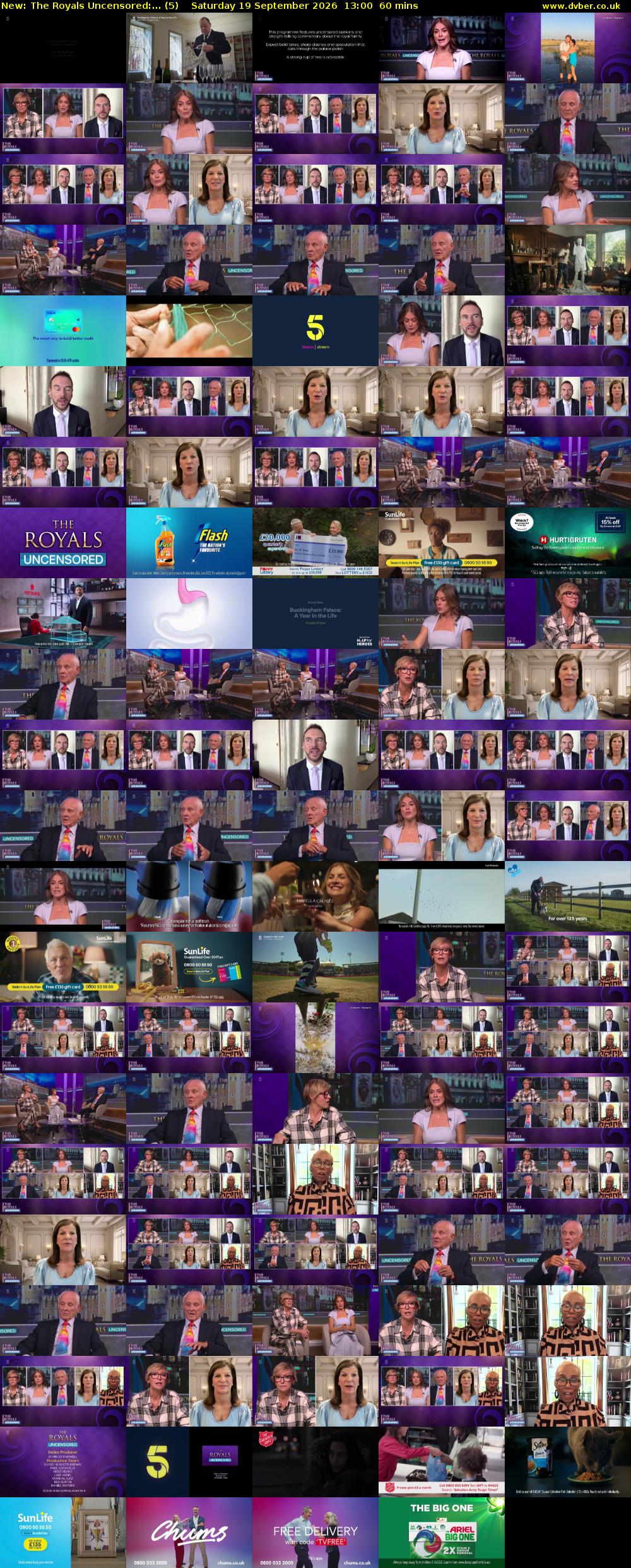The Royals Uncensored:... (5) Saturday 19 September 2026 13:00 - 14:00