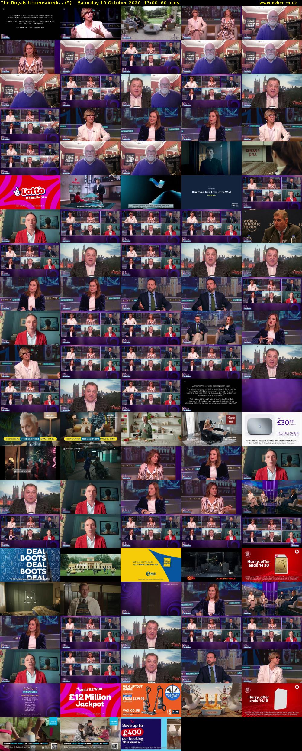 The Royals Uncensored:... (5) Saturday 10 October 2026 13:00 - 14:00