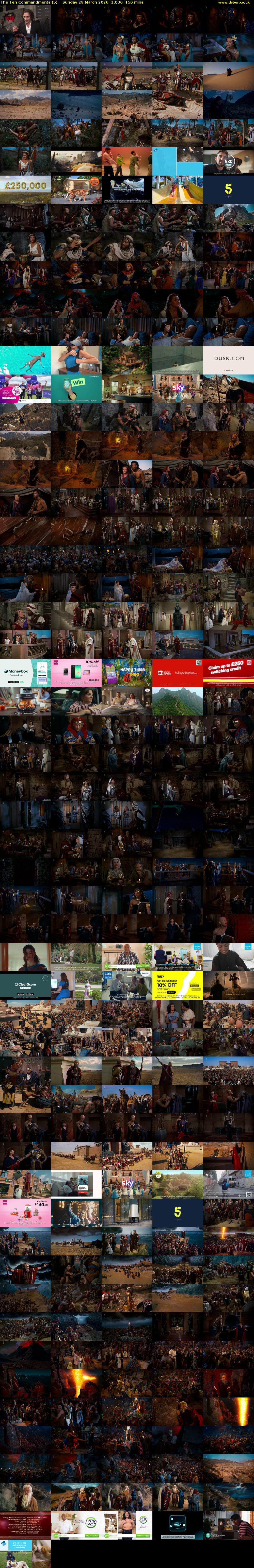 The Ten Commandments (5) Sunday 29 March 2026 13:30 - 16:00