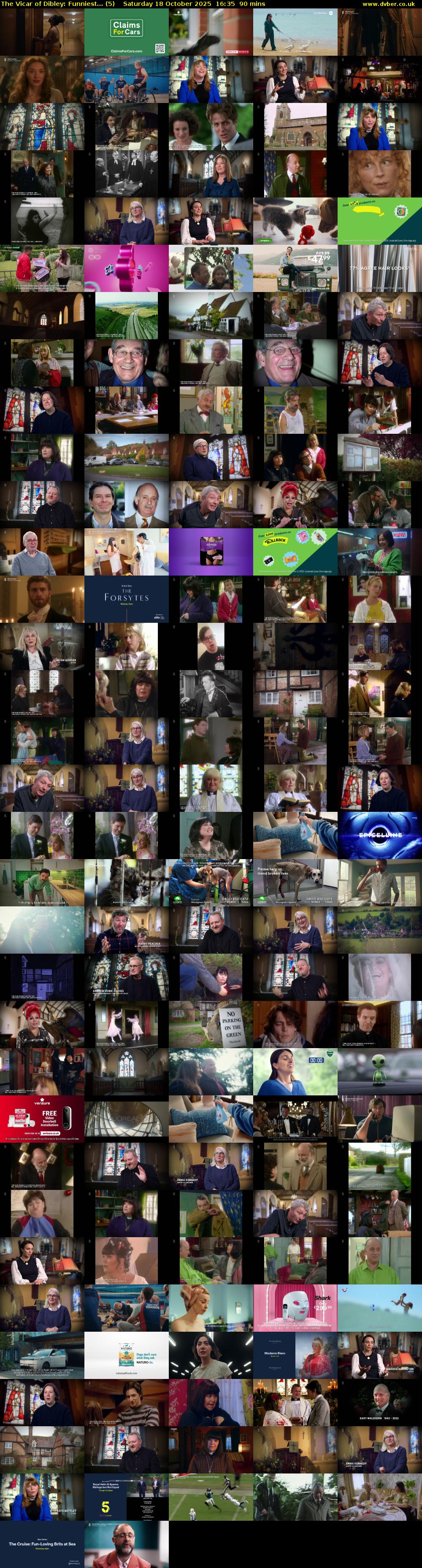 The Vicar of Dibley: Funniest... (5) Saturday 18 October 2025 16:35 - 18:05