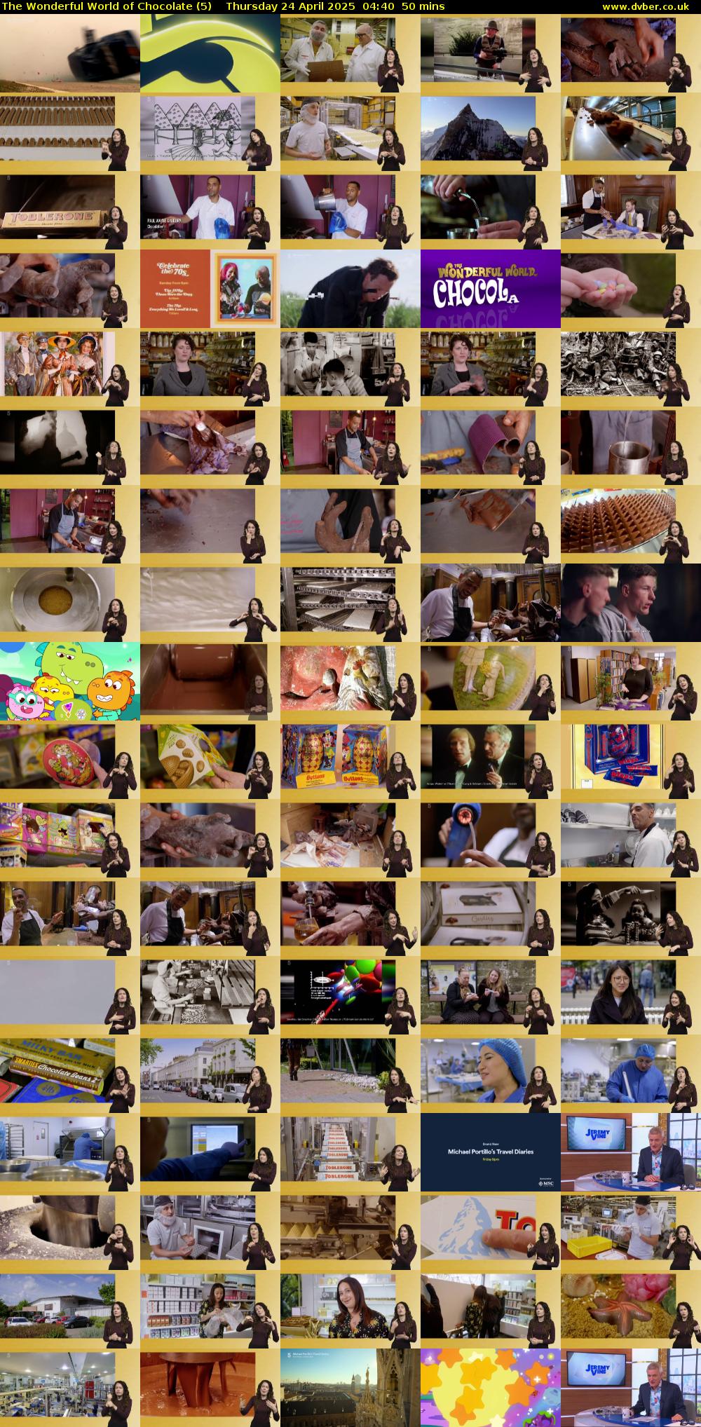 The Wonderful World of Chocolate (5) Thursday 24 April 2025 04:40 - 05:30