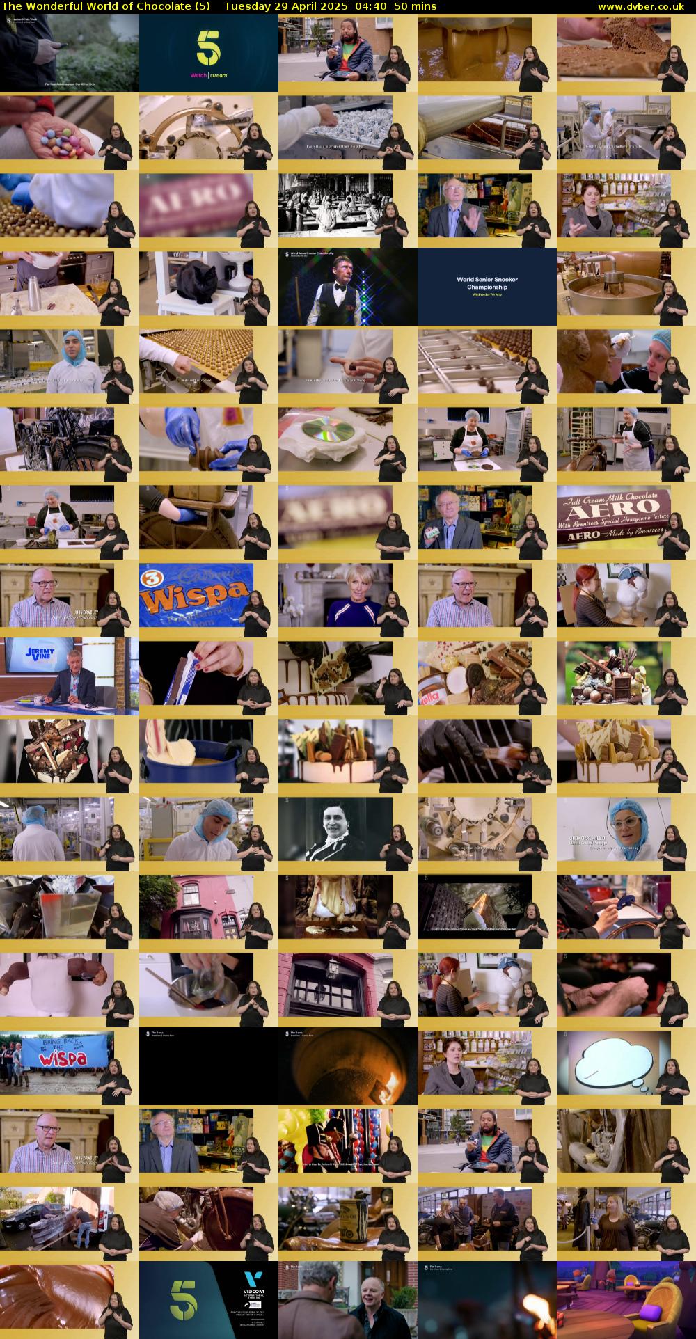 The Wonderful World of Chocolate (5) Tuesday 29 April 2025 04:40 - 05:30