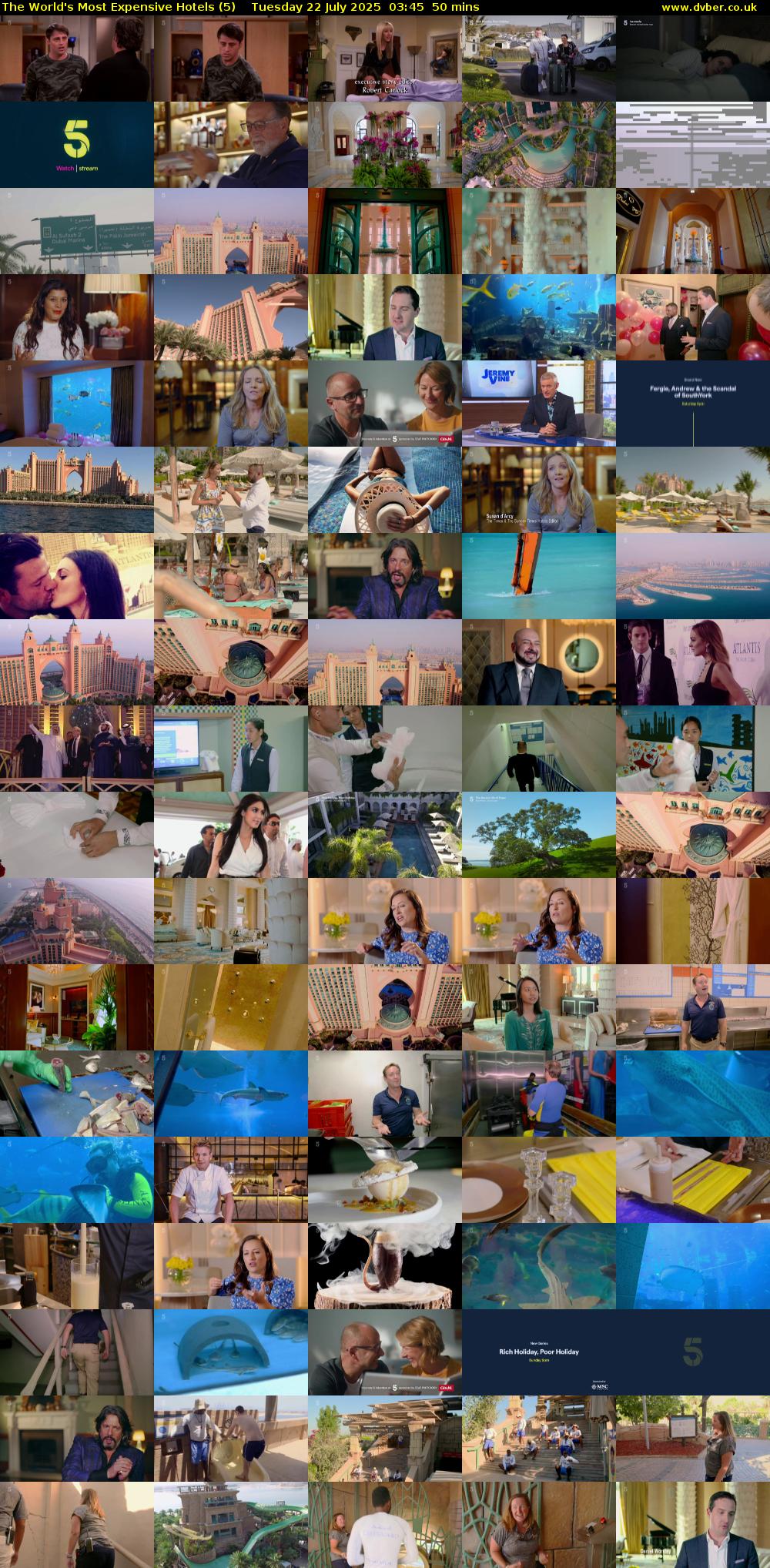 The World's Most Expensive Hotels (5) Tuesday 22 July 2025 03:45 - 04:35