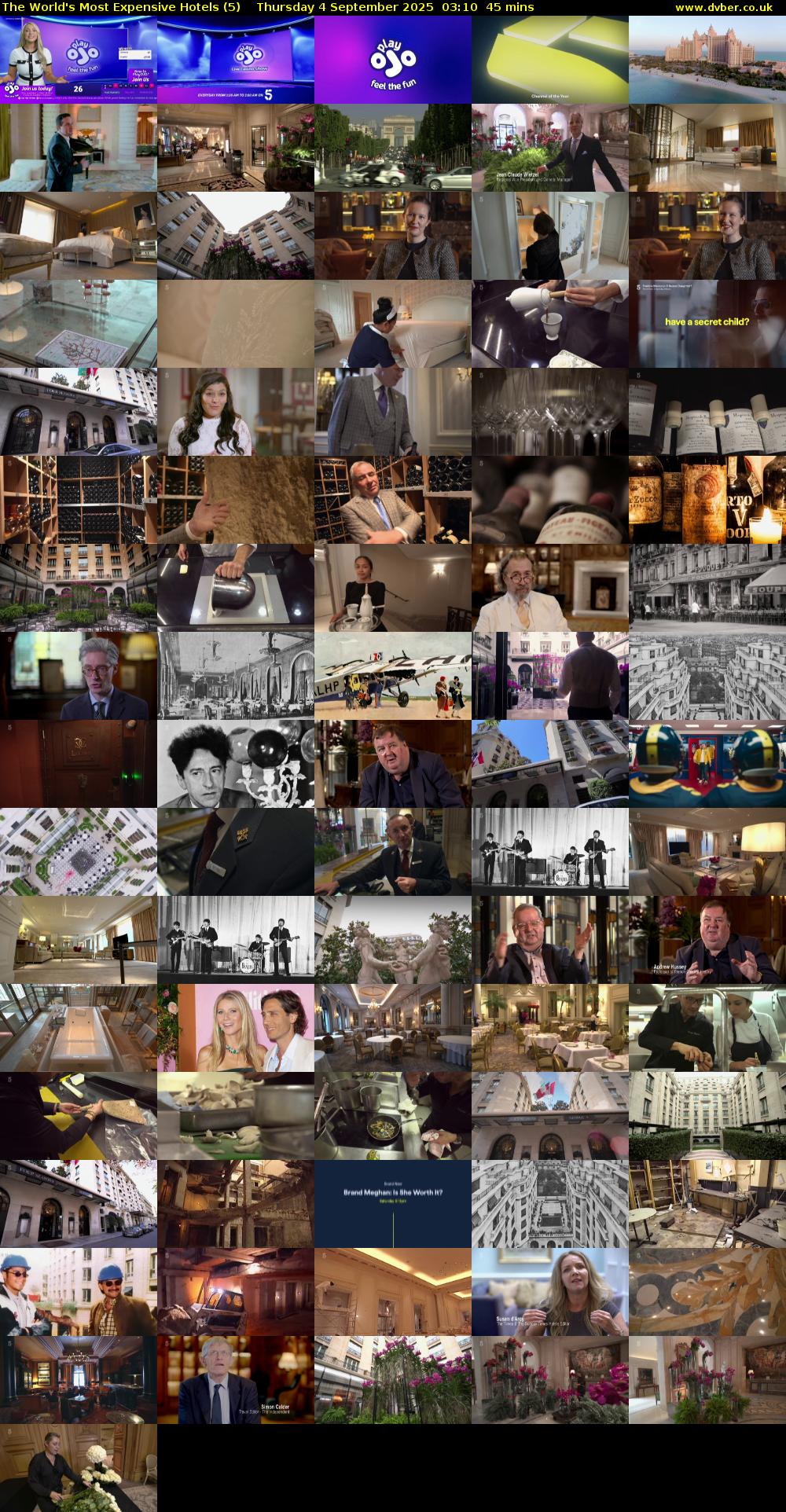 The World's Most Expensive Hotels (5) Thursday 4 September 2025 03:10 - 03:55