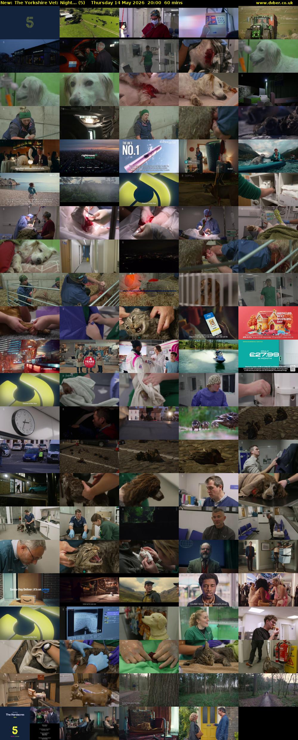 The Yorkshire Vet: Night... (5) Thursday 14 May 2026 20:00 - 21:00