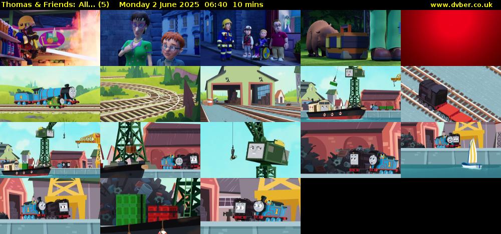 Thomas & Friends: All... (5) Monday 2 June 2025 06:40 - 06:50