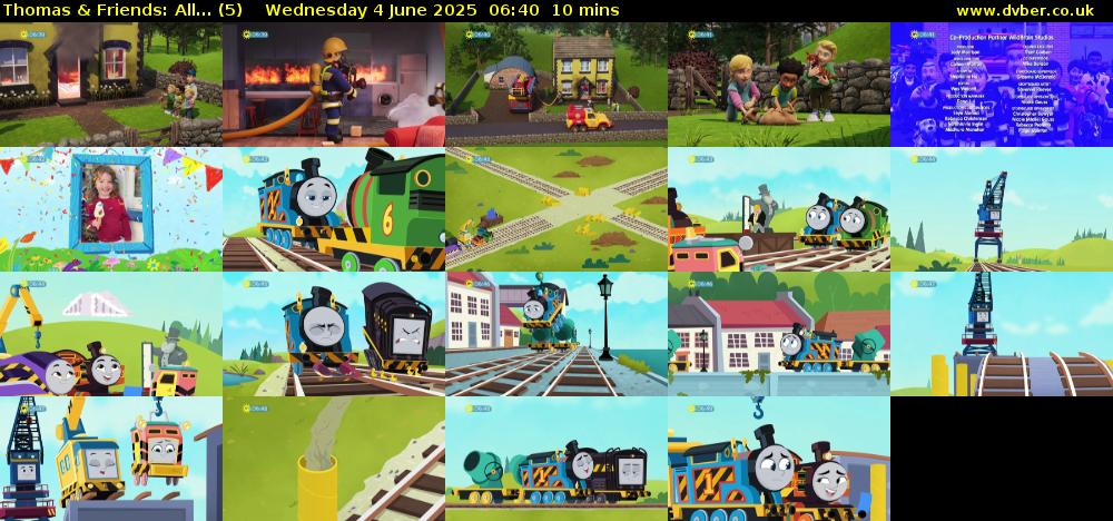 Thomas & Friends: All... (5) Wednesday 4 June 2025 06:40 - 06:50