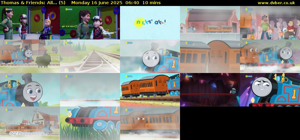Thomas & Friends: All... (5) Monday 16 June 2025 06:40 - 06:50