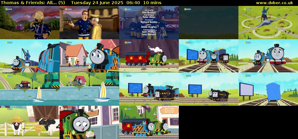 Thomas & Friends: All... (5) Tuesday 24 June 2025 06:40 - 06:50