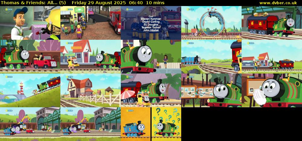Thomas & Friends: All... (5) Friday 29 August 2025 06:40 - 06:50